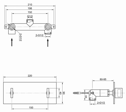 Bateria prysznicowa podtynkowa KOHLMAN Nexen QW227U