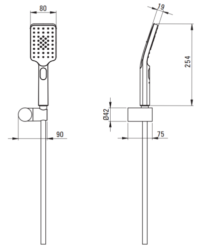 Zestaw prysznicowy punktowy złoty Alpinia Deante