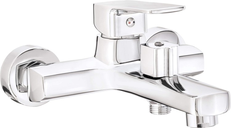 Bateria wannowa ścienna natynkowa Maro Deante chrom BLO010M