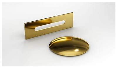 Wanna wolnostojąca Zoya Besco 150x75 prawa biała maskownice złote