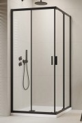 Kabina prysznicowa Radaway Alienta Black C 90x90x190 przejrzysta