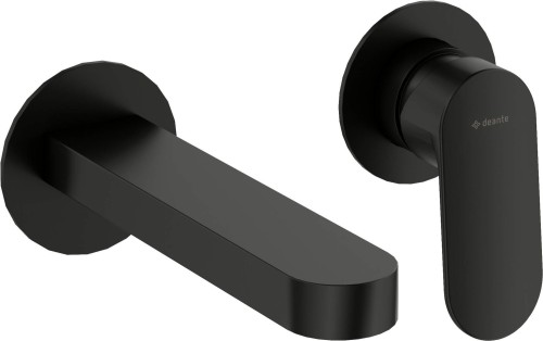 Bateria umywalkowa podtynkowa Alpinia Deante nero czarna