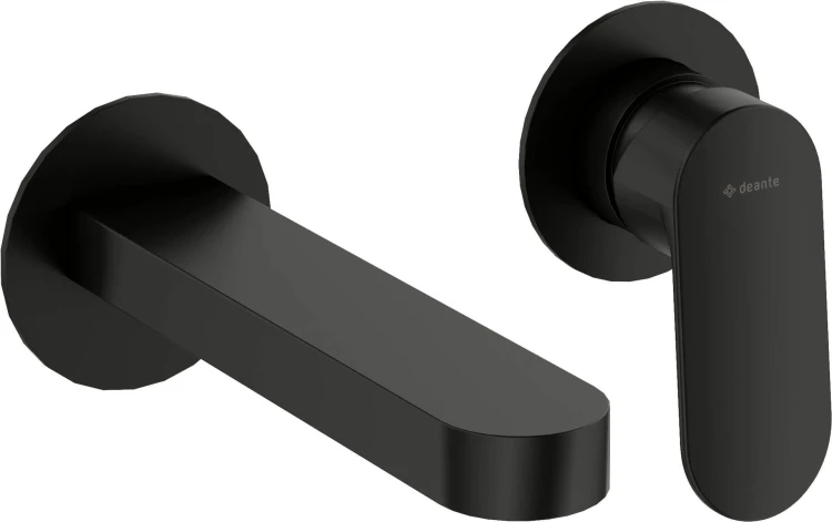 Bateria umywalkowa podtynkowa Alpinia Deante nero czarna