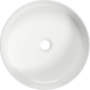 Umywalka ceramiczna nablatowa Round Deante biała