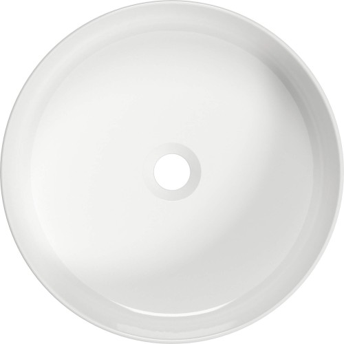 Umywalka ceramiczna nablatowa Round Deante biała