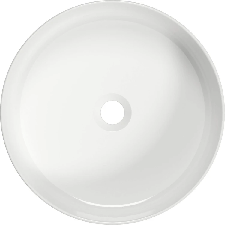 Umywalka ceramiczna nablatowa Round Deante biała