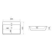 Umywalka nablatowa Cabrera Grande Lavita