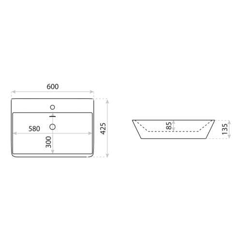 Umywalka nablatowa Cabrera Grande Lavita