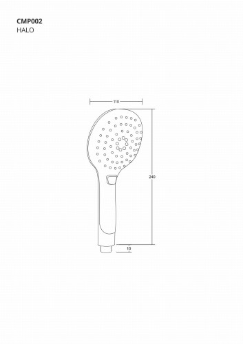 Słuchawka prysznicowa corsan cmp002wh funkcyjna biała