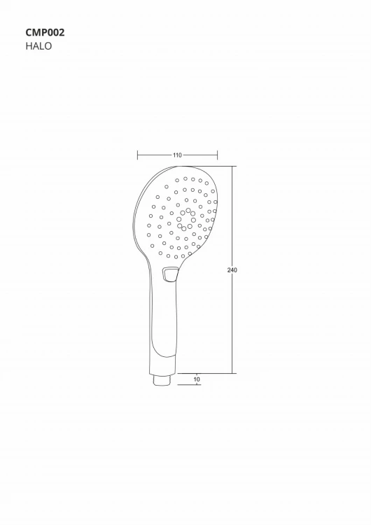 Słuchawka prysznicowa corsan cmp002wh funkcyjna biała