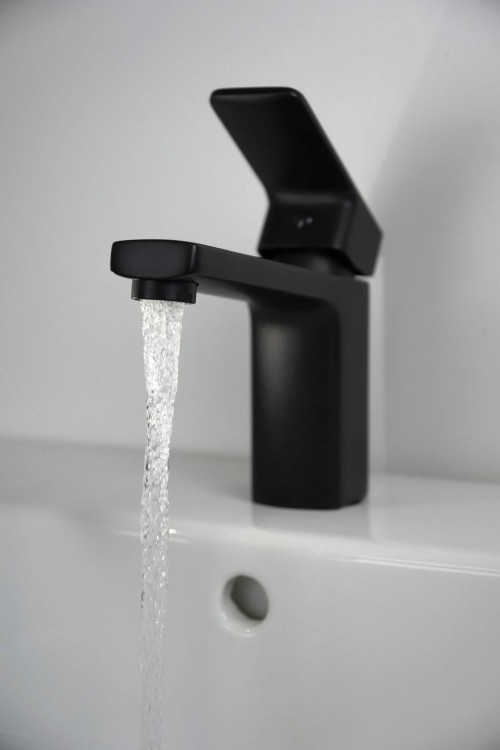 Bateria umywalkowa stojąca Maro nero czarna Deante