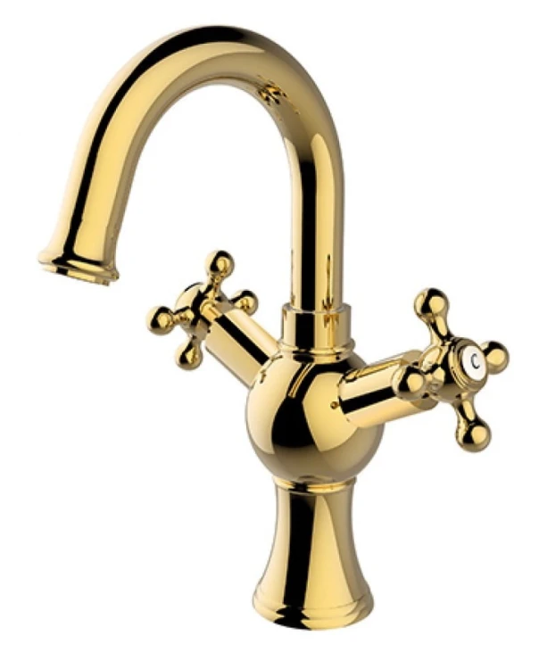 Bateria umywalkowa Besco RETRO II złota