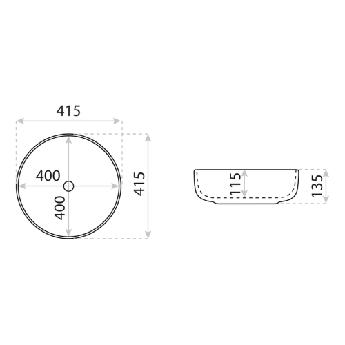 Umywalka nablatowa Cordoba Black Lavita