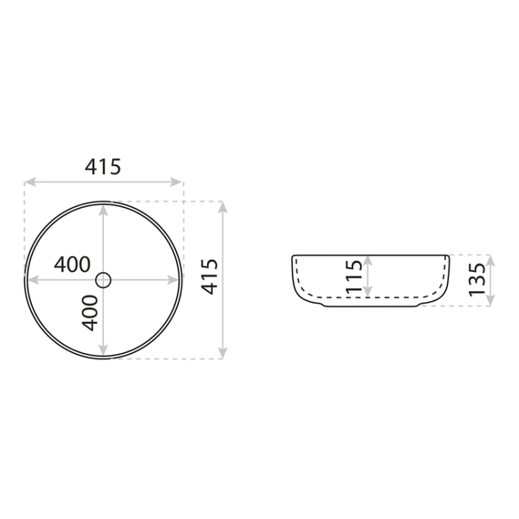 Umywalka nablatowa Cordoba Black Lavita