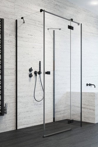 Kabina przyścienna Radaway Essenza Black KDJ+S 90x75x200 prawa