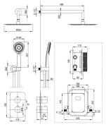 Zestaw prysznicowy z BOXem termostatycznym Deante stal szczotkowana