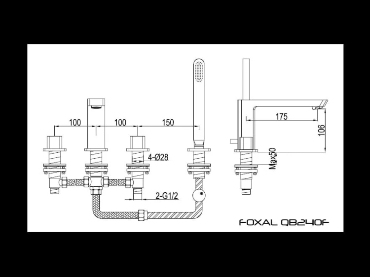 Bateria wannowa KOHLMAN Foxal QB240F