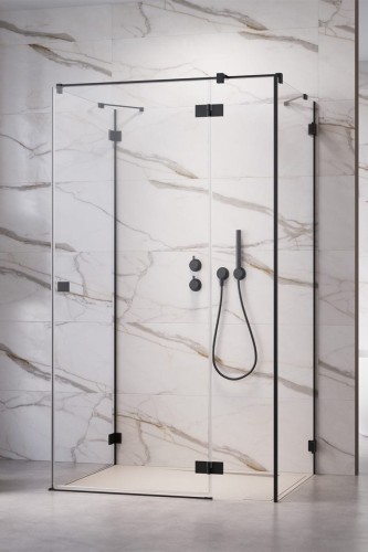 Kabina prysznicowa Essenza Pro Black KDJ+S Radaway prawa czarna