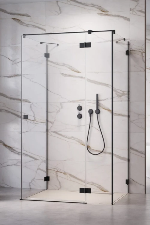 Kabina prysznicowa Essenza Pro Black KDJ+S Radaway prawa czarna