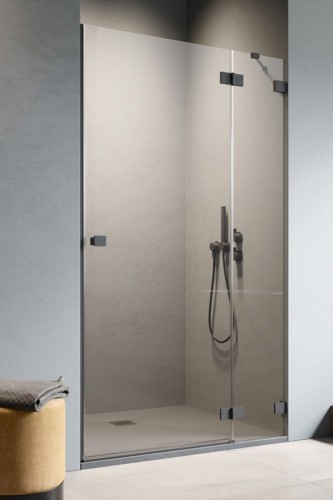 Drzwi prysznicowe Radaway Essenza Pro Black DWJ 130x200 prawe przejrzyste
