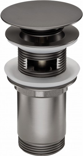 Korek Click-Clack ceramiczny uniwersalny, z przelewem, z tuleją Titanium Deante