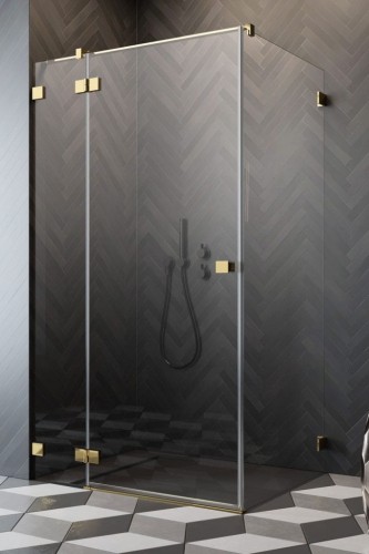 Kabina Radaway Essenza Pro Gold KDJ 120x110x200 lewa przejrzysta