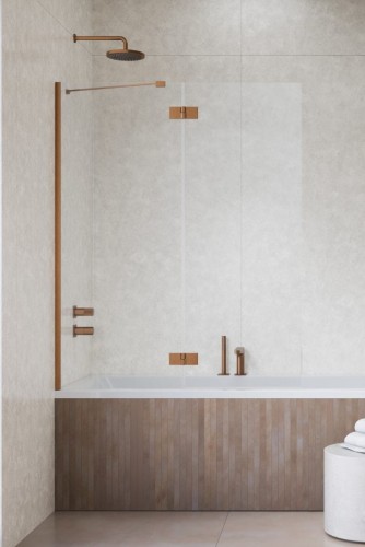 Parawan nawannowy Radaway Essenza Brushed Copper PND II lewy