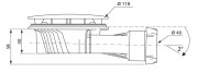 Syfon brodzikowy Radaway R400 SLIM PLUS Black 90mm