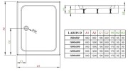 Brodzik prostokątny Radaway Laros D Compact 120x90x17x5,5