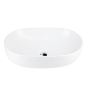 Umywalka nablatowa olvena uc5566ch 600x400x150mm owalna chromowany korek