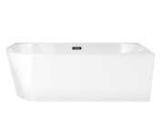 Wanna wolnostojąca narożna corsan intero 160 x 74 montaż prawostronny korek klik-klak grafit / gun metal