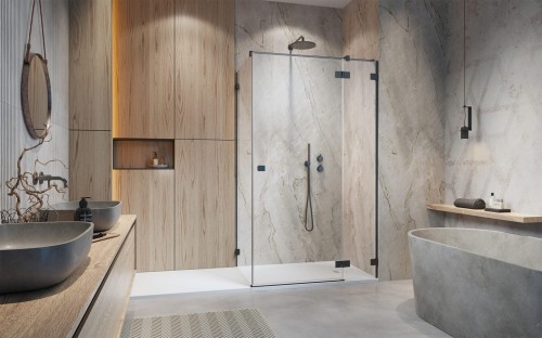 Kabina prysznicowa Essenza Pro Brushed GunMetal KDJ Radaway prawa