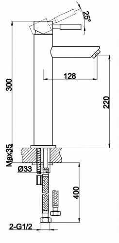 Bateria umywalkowa wysoka KOHLMAN Roxin QB170R