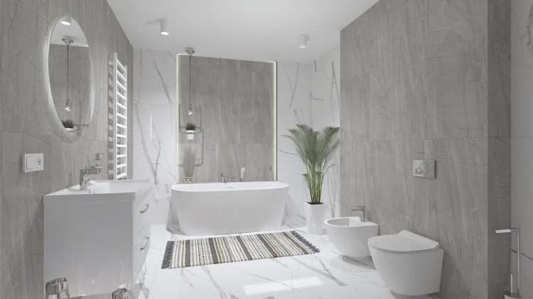 Wanna wolnostojąca przyścienna Caldera 150x75 Lavita biała