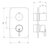 Element zewnętrzny do BOXa brąz szczotkowany Silia Deante