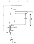 Bateria umywalkowa Arnika Deante złota