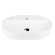 Umywalka nablatowa olvena uc5658bl 600x400x120mm otwór na baterię czarny korek