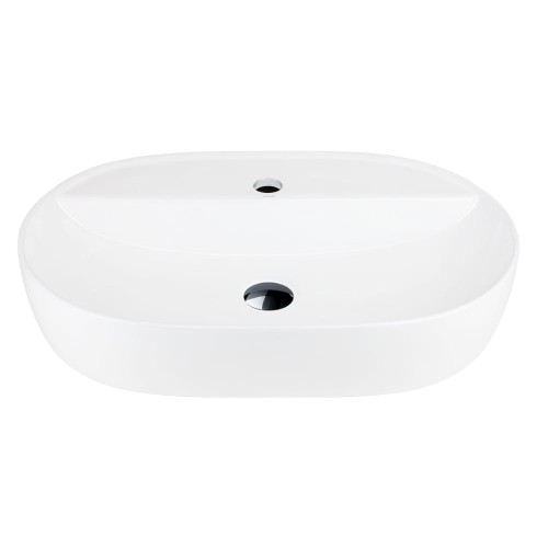 Umywalka nablatowa olvena uc5658bl 600x400x120mm otwór na baterię czarny korek