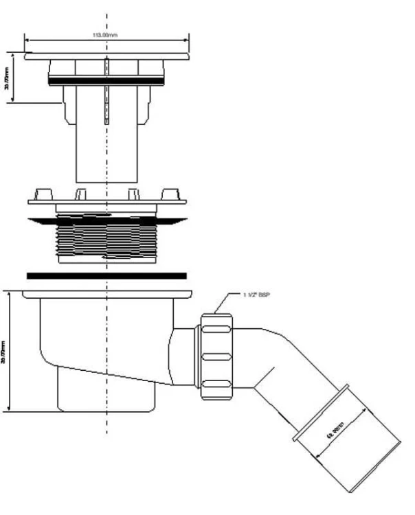 Syfon brodzikowy McAlpine HC27-WH biały