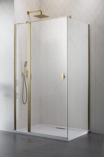 Kabina prysznicowa Radaway Nes Brushed Gold KDJ II lewa