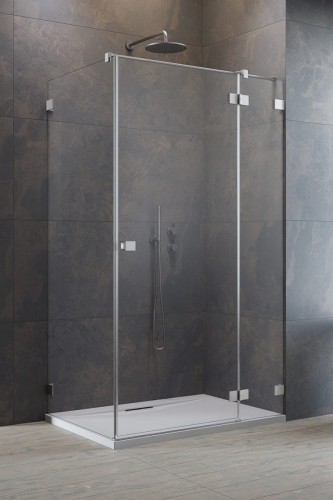 Kabina prysznicowa Essenza Pro Brushed Nickel KDJ Radaway prawa nikiel