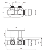 Zawór termostatyczny do grzejnika prawy biały Deante