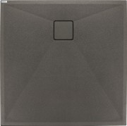 Brodzik granitowy kwadratowy 90x90 antracyt metalik Correo Deante