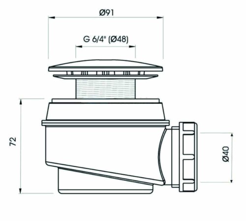 Syfon brodzikowy Schedpol 90mm SDB90A