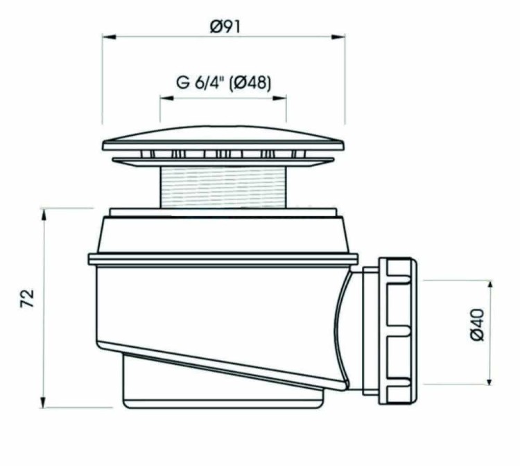 Syfon brodzikowy Schedpol 90mm SDB90A