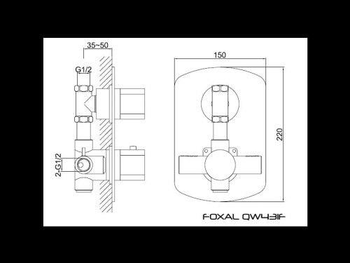 Bateria prysznicowa termostatyczna KOHLMAN Foxal QW431F