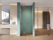 Drzwi prysznicowe New Trendy Eventa Copper Shine lewe czyste