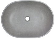 Umywalka kamienna nablatowa Pinatubo AD naturalnie szary marmur