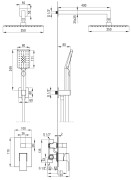 Zestaw prysznicowy podtynkowy Anemon Bis Deante NAC_09MP