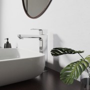 Bateria umywalkowa wysoka Aquila Chrome Lavita